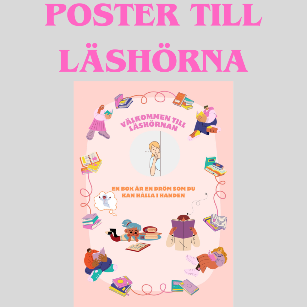 Poster till läshörna/bokhörna