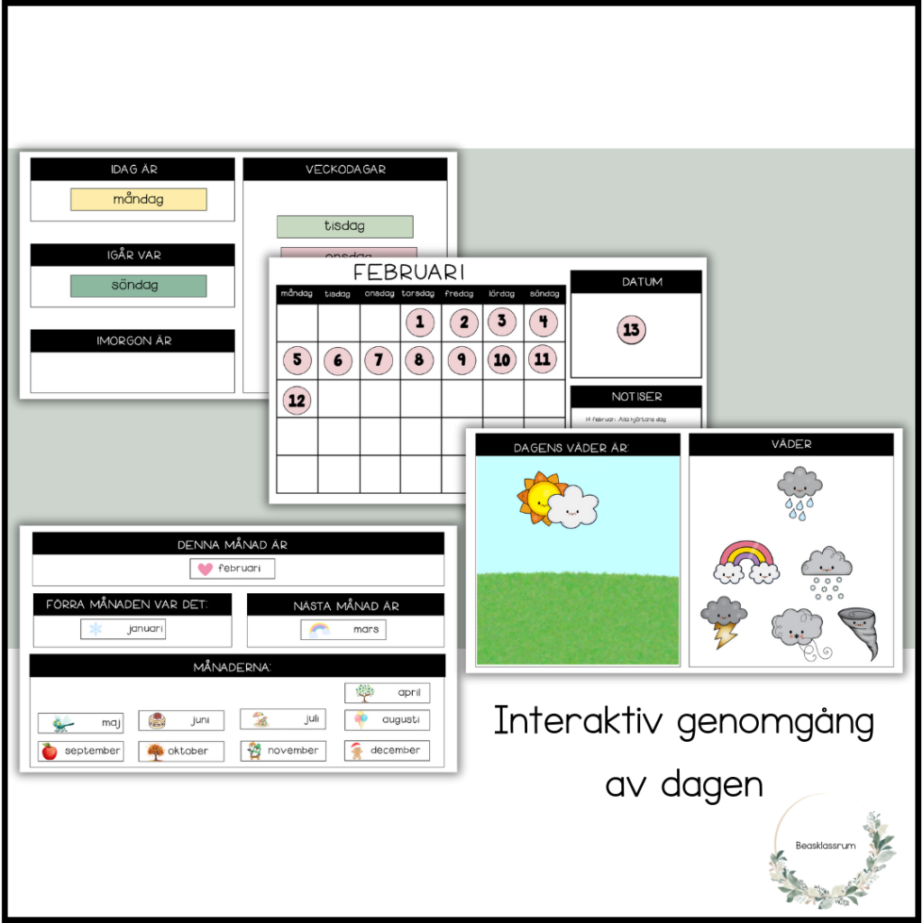 Interaktiv genomgång av dagen