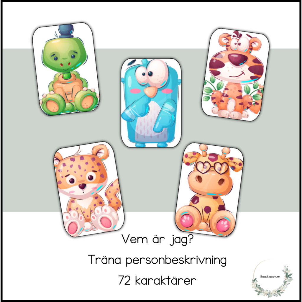Vem är jag? 72 karaktärer