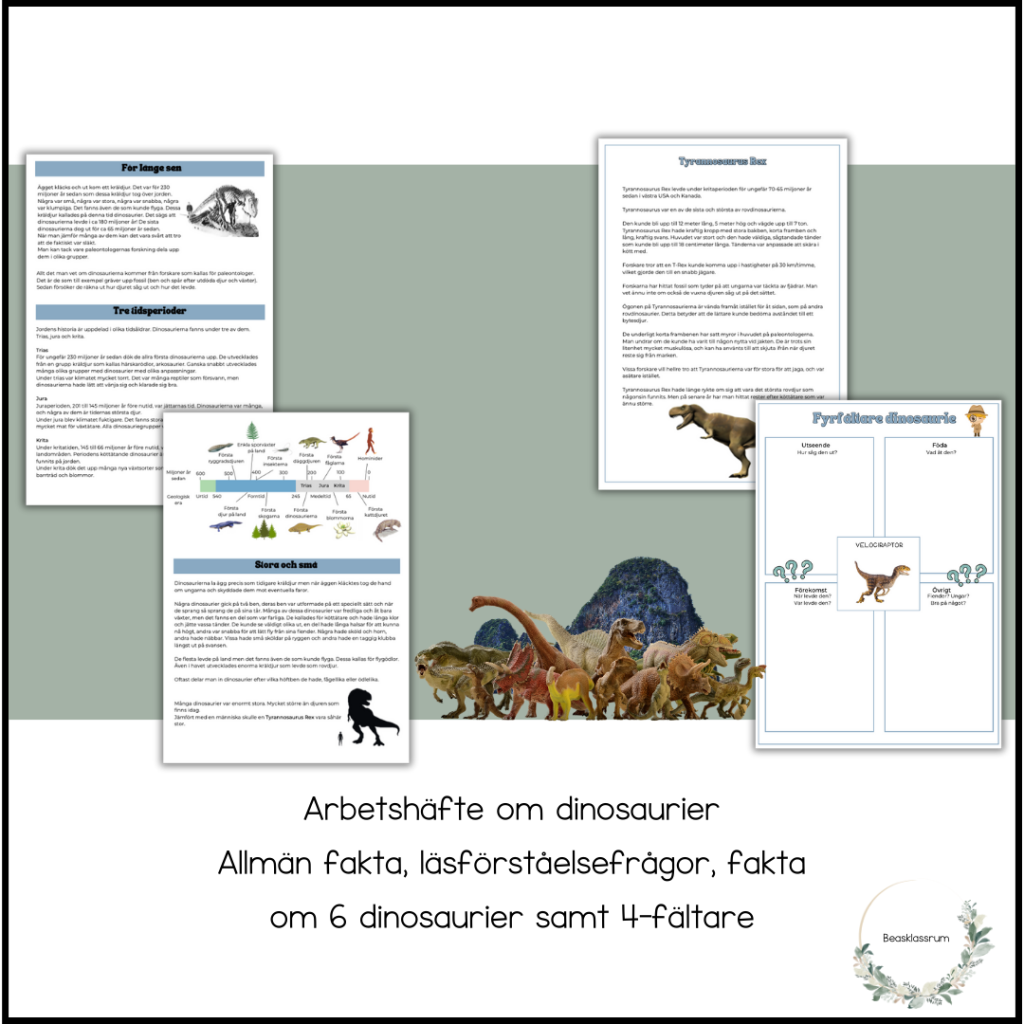Arbetshäfte om dinosaurier
