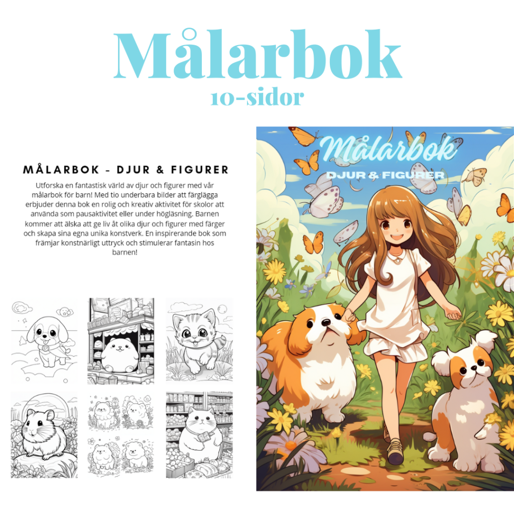 Målarbok – Djur & figurer 2