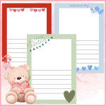 Brevpapper alla hjärtans dag (7 olika motiv) - bild 2