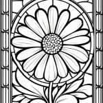 Glasfönster, mosaik blommor - bild 5