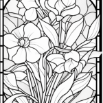 Glasfönster, mosaik blommor - bild 6