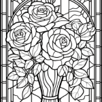 Glasfönster, mosaik blommor - bild 8