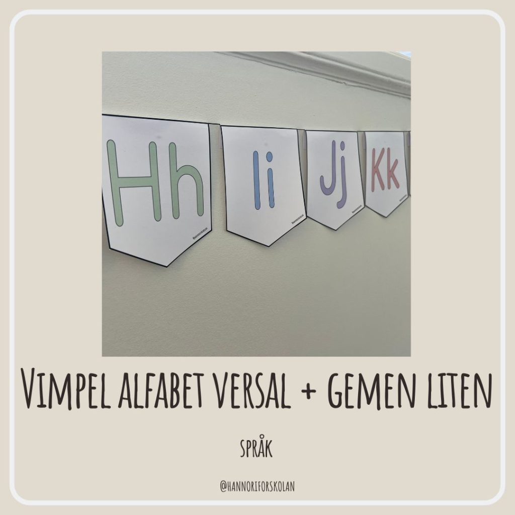 Vimpel alfabet versal + gemen liten