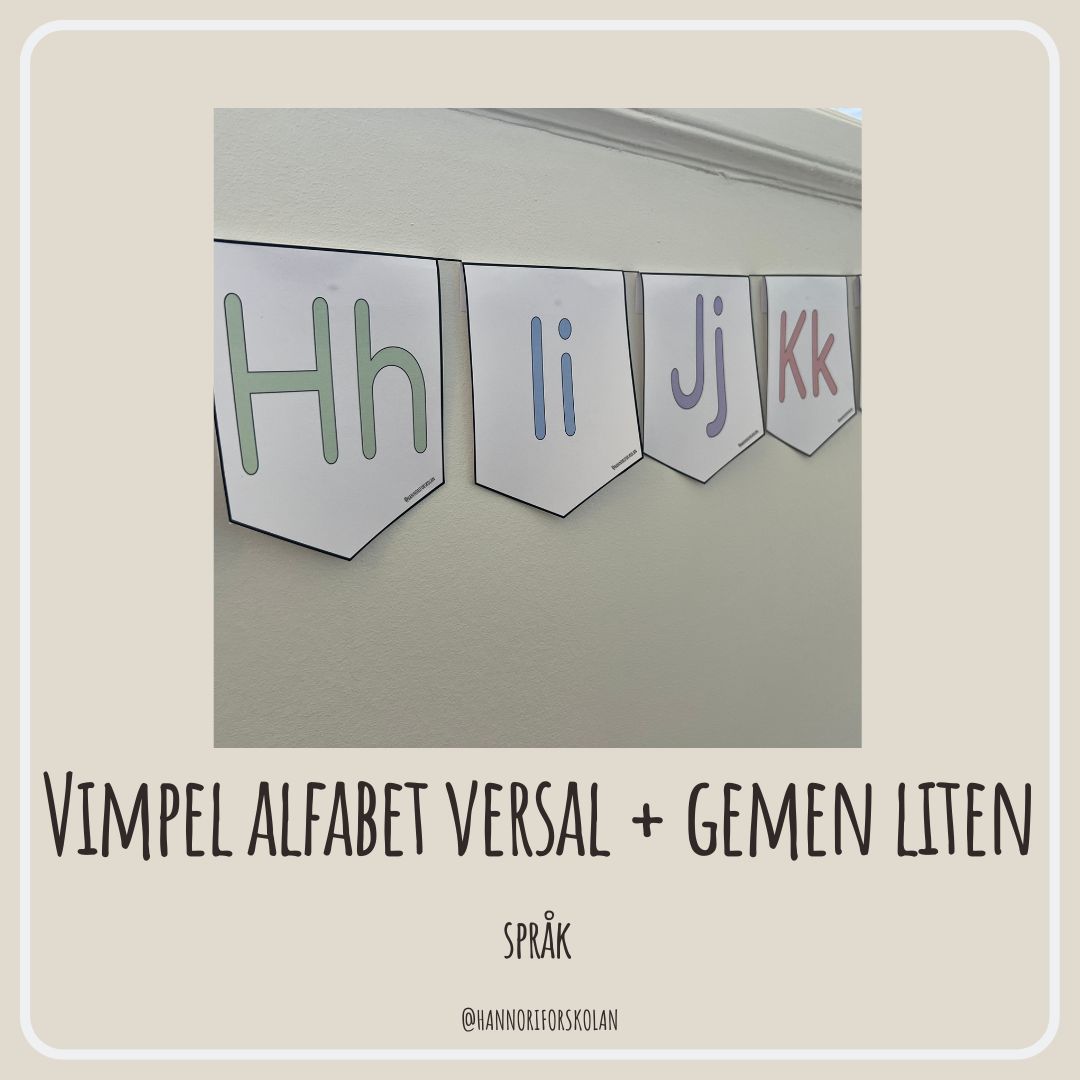 Vimpel alfabet versal + gemen liten