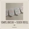 TAKK vimpel bokstav + tecken pastell