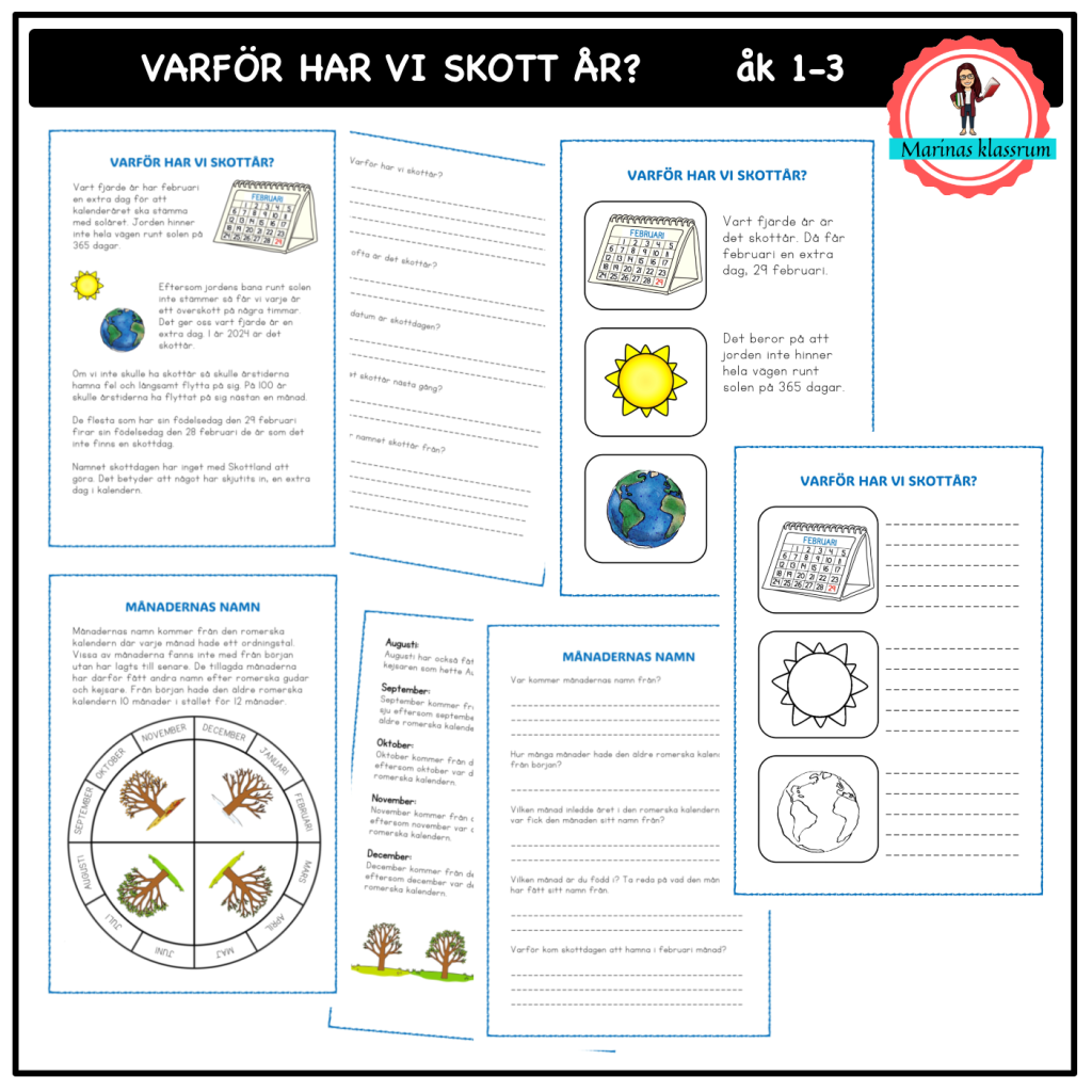 Varför har vi skottår? åk 1-3