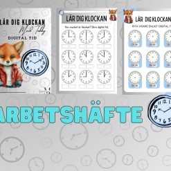 Lär dig klockan-digital tid (arbetshäfte)