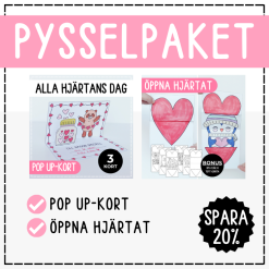 Pysselpaket: alla hjärtansdags kort, öppna hjärtat och pop up-kort