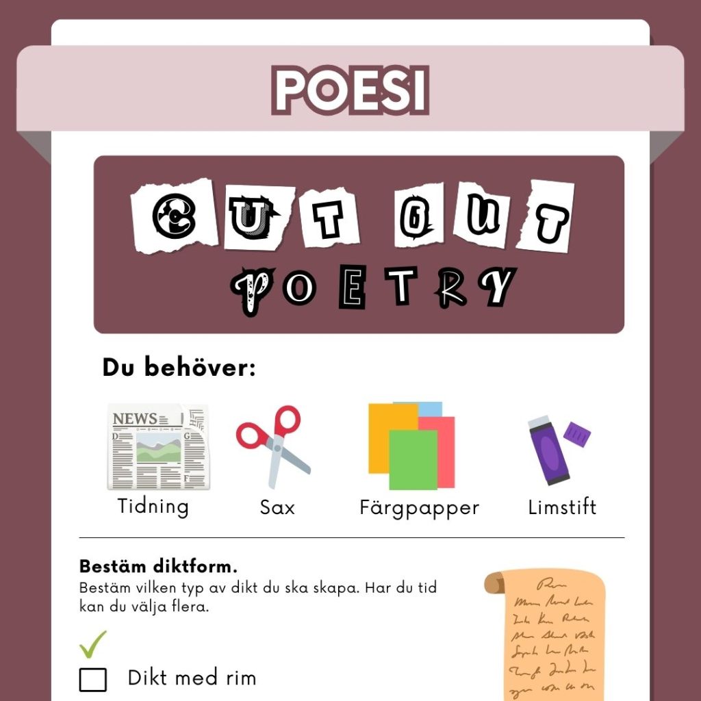 Dikter – Cut out poetry