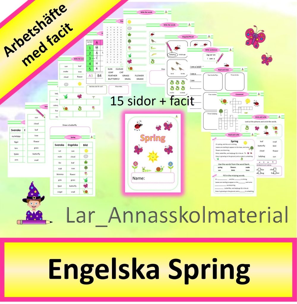 Engelska Spring Arbetshäfte