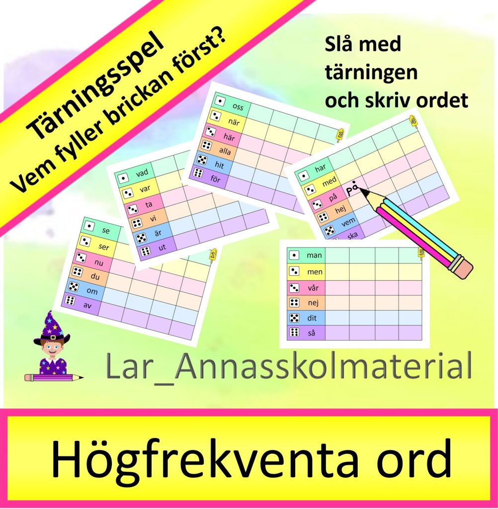 Högfrekventa ord Tärningsspel