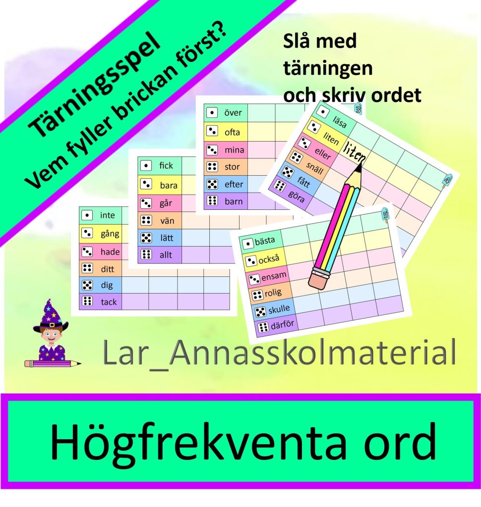 Högfrekventa ord Tärningsspel