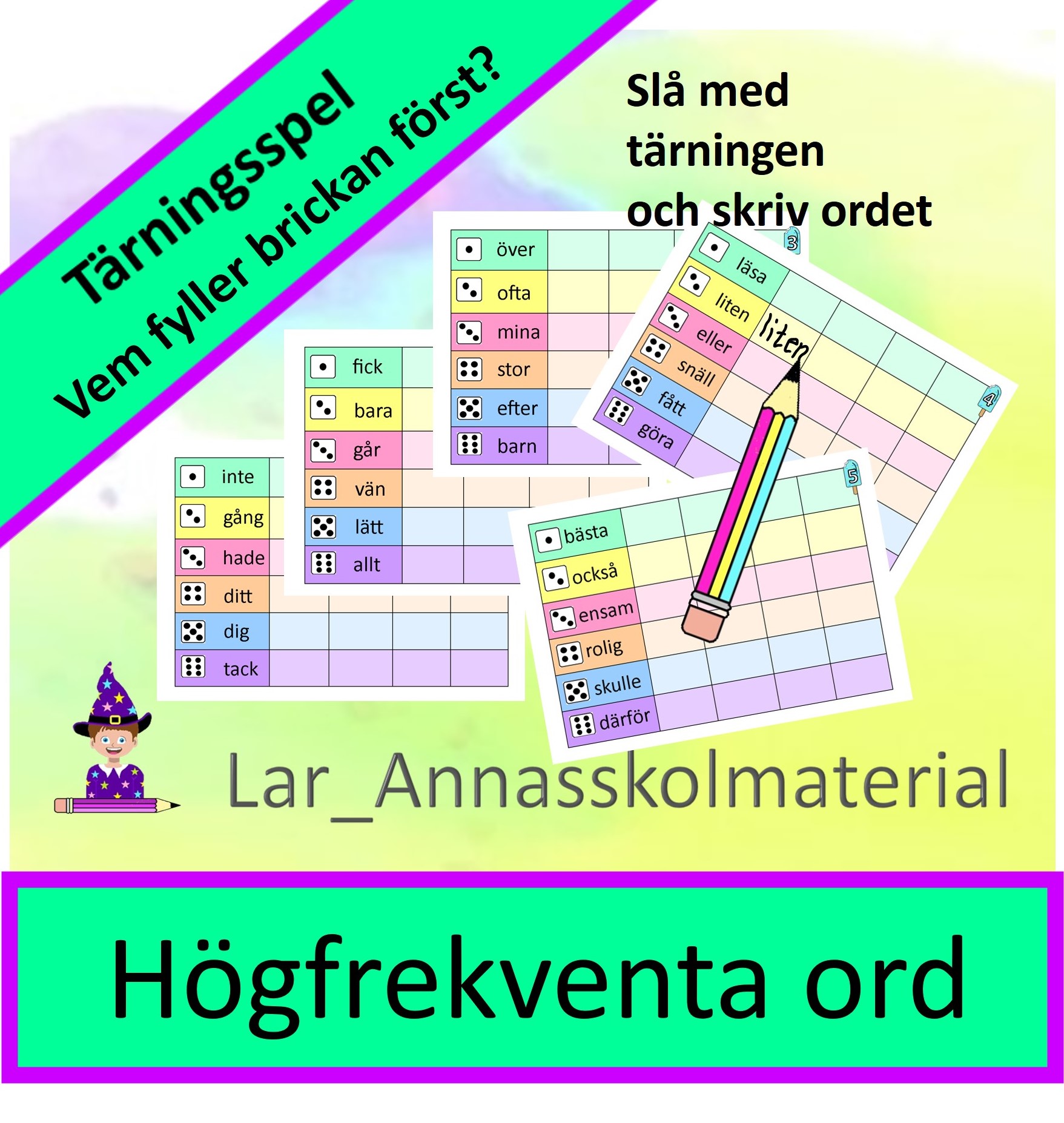 Högfrekventa ord Tärningsspel