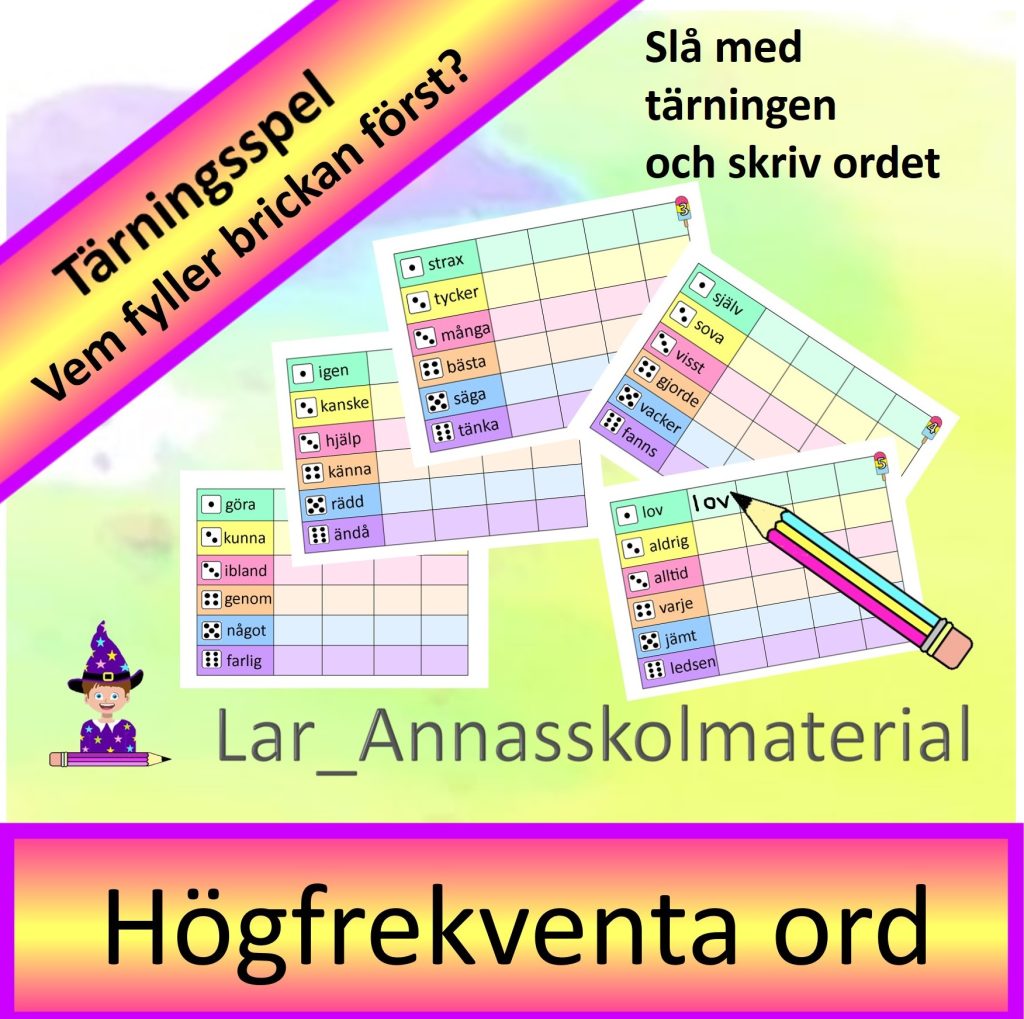 Högfrekventa ord Tärningsspel