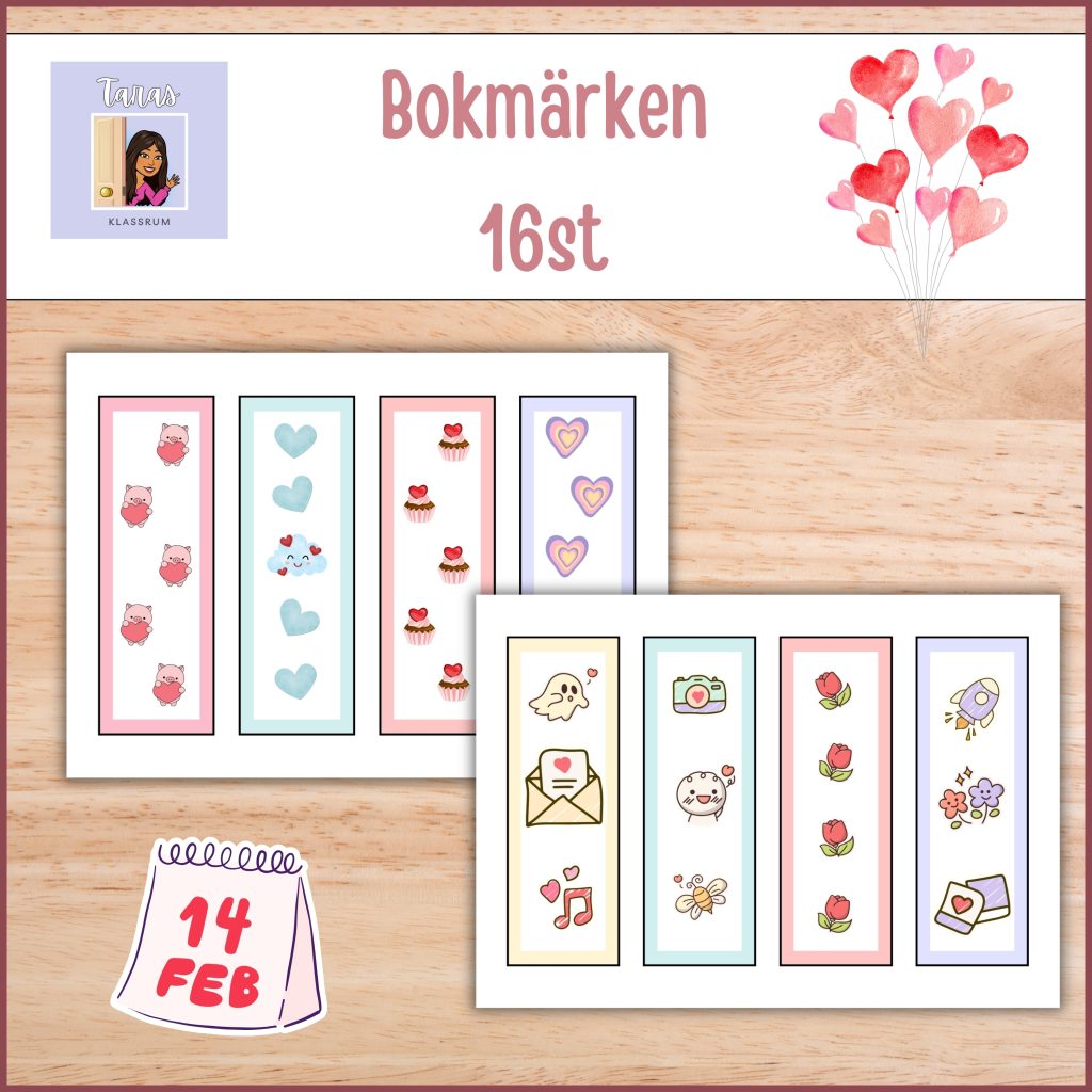 Alla hjärtans dag Bokmärken