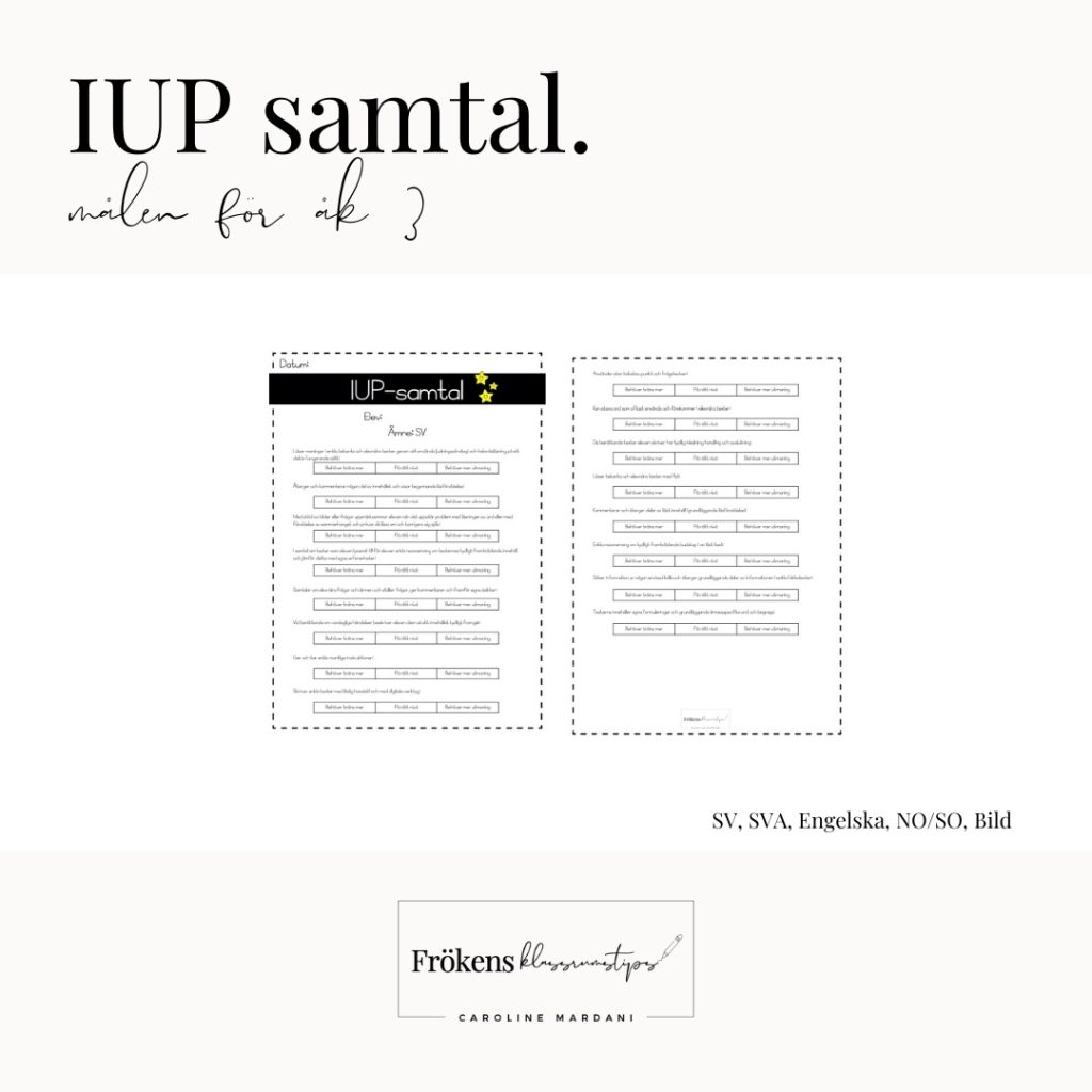 IUP samtal – mål åk 3