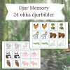 Djur Memory (24 bilder)
