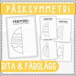 Påskpyssel: Symmetri- rita och färglägg påskägg - bild 1