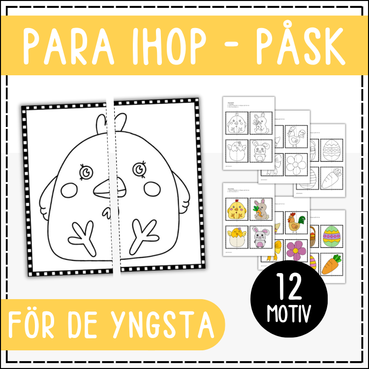 Påskpyssel: para ihop motiven
