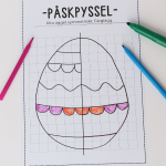 Påskpyssel: Symmetri- rita och färglägg påskägg - bild 2