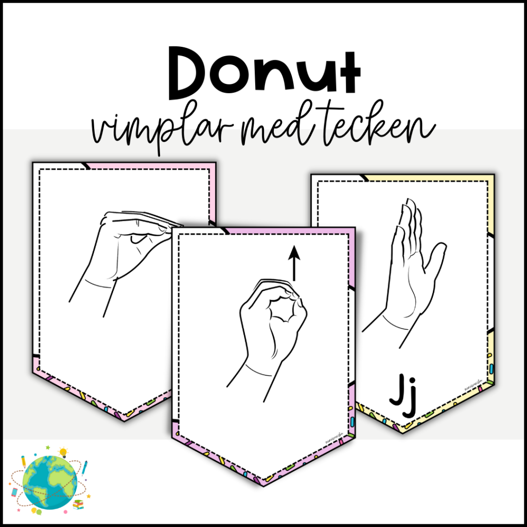 Donut – Vimplar med tecken