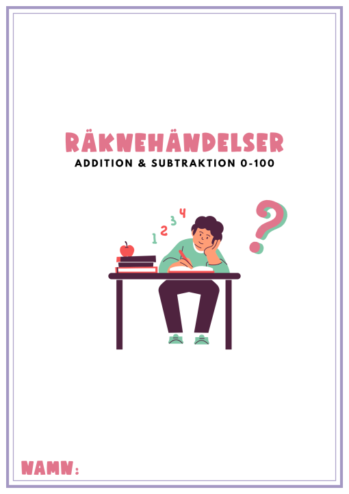 Häfte - räknehändelser / problemlösning +- 0-100