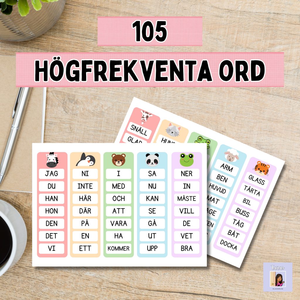 105 Högfrekventa ord