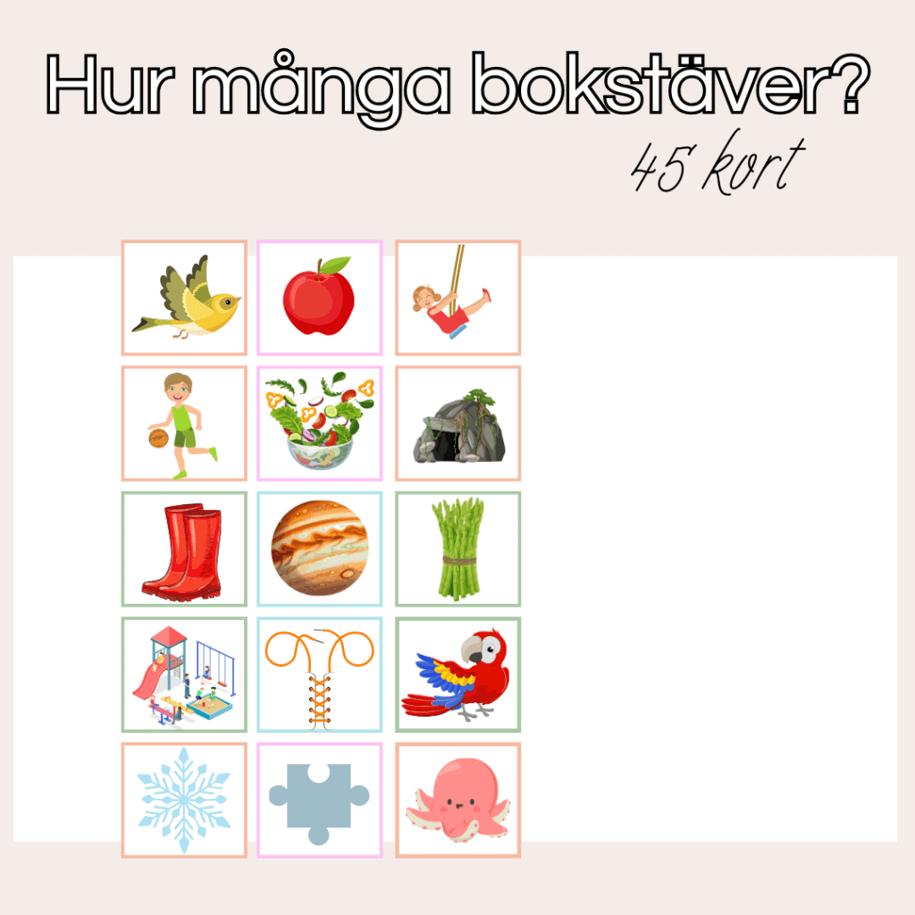 Hur många bokstäver finns i ordet?