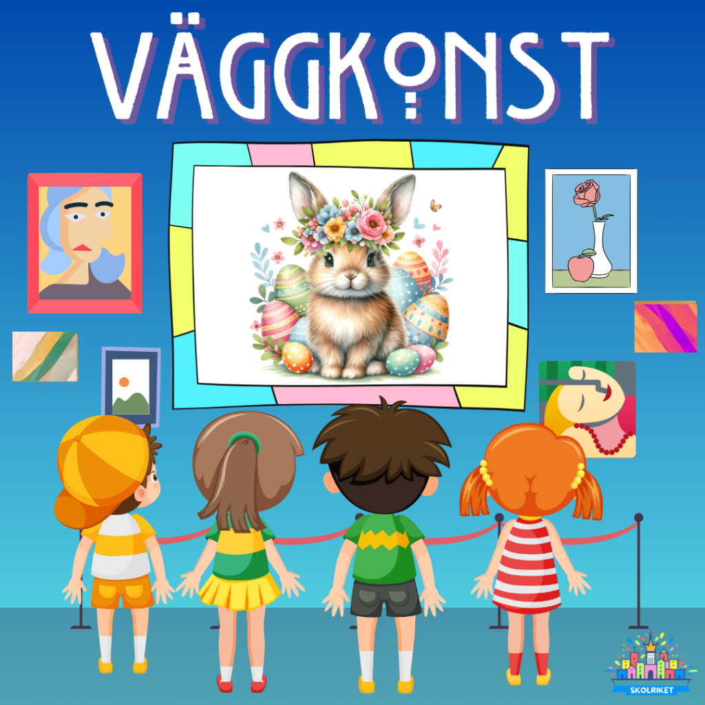 Väggkonst: Söt påskhare