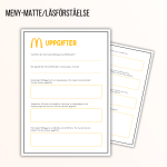 Meny-matte/läsförståelse - bild 2