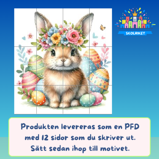 Väggkonst: Söt påskhare