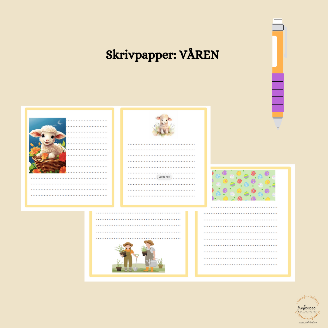 Skrivpapper: VÅREN