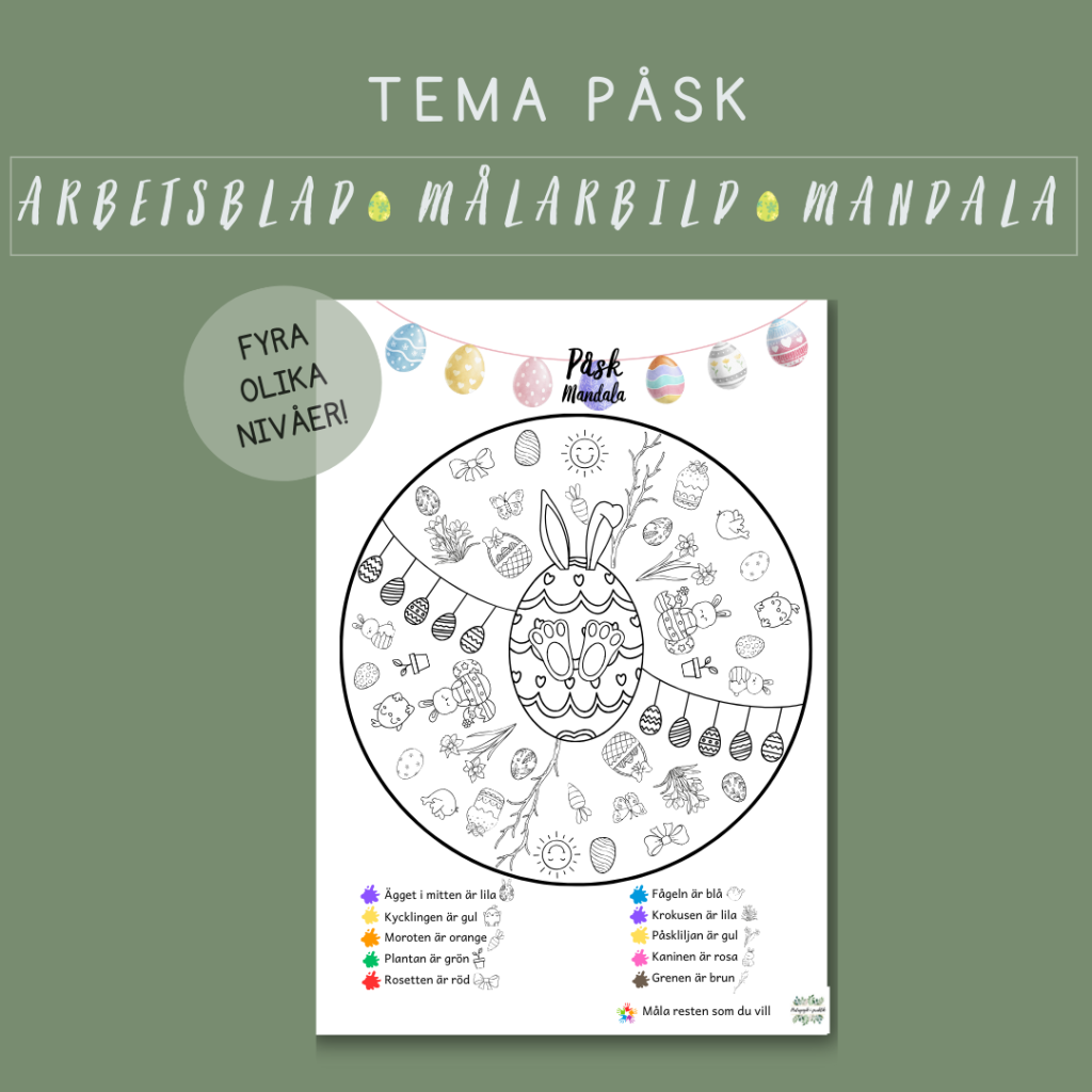 Mandala Påsk fyra nivåer