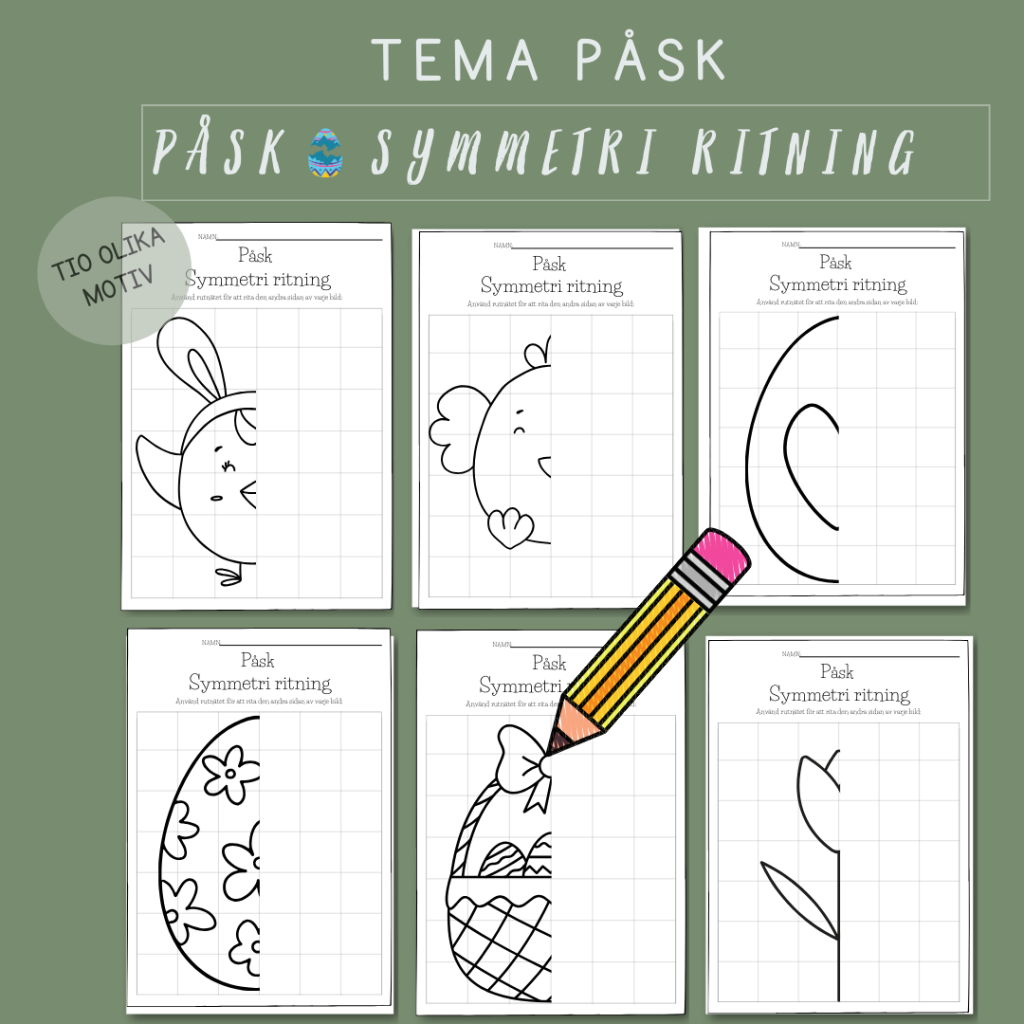 Påsk symmetri ritning
