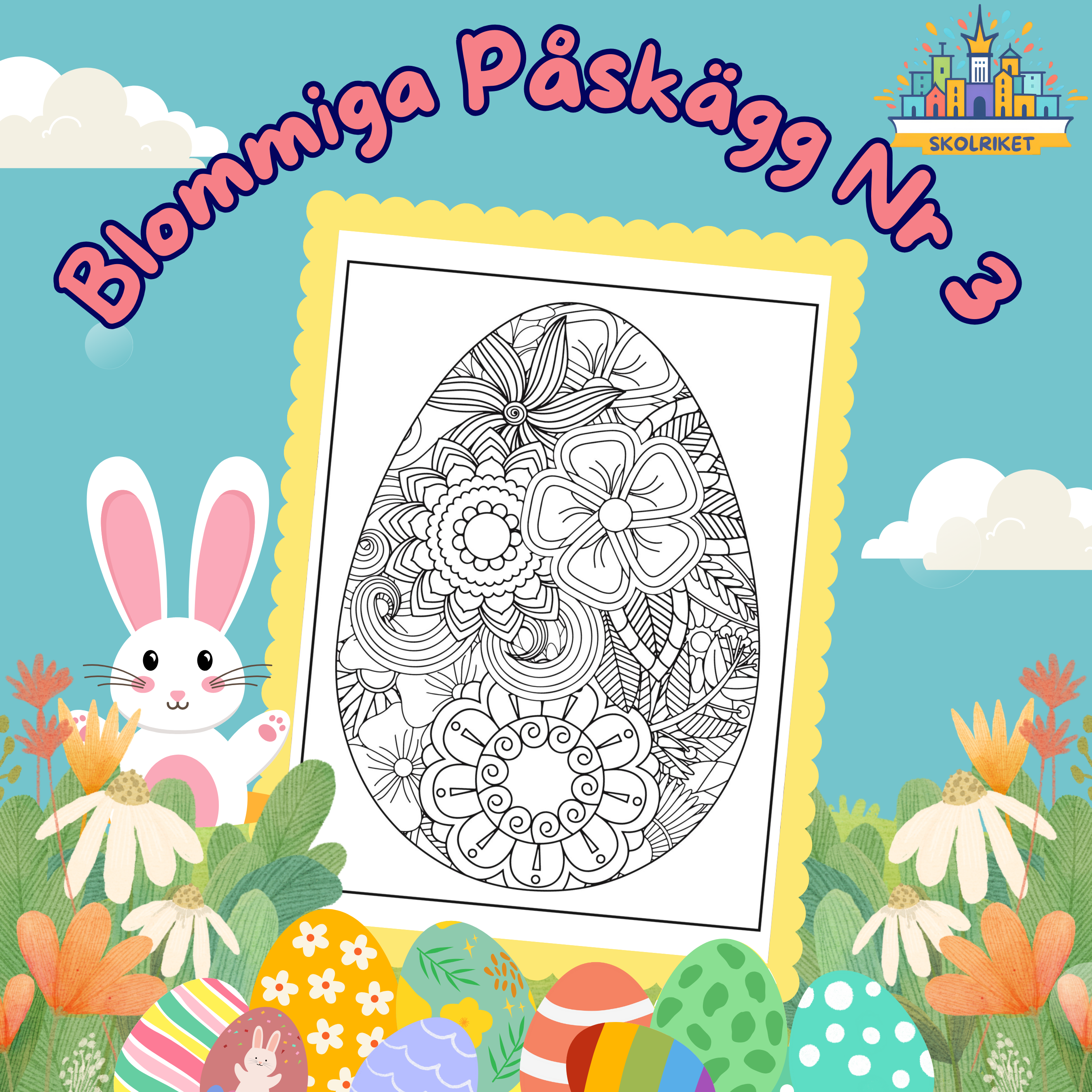 Blommiga Påskägg Nr 3