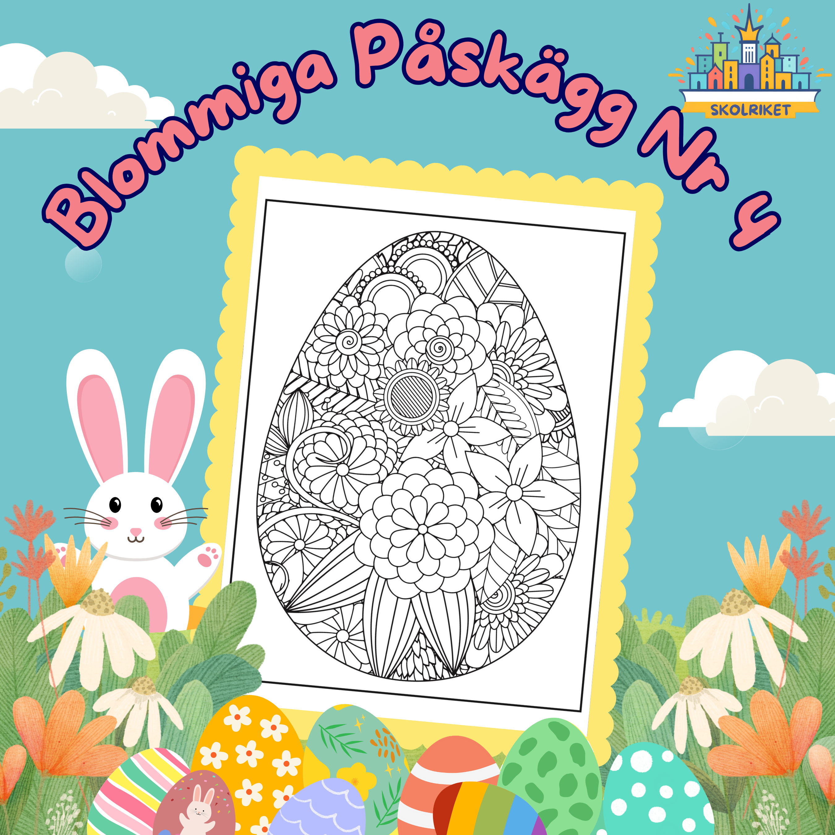 Blommiga Påskägg Nr 4