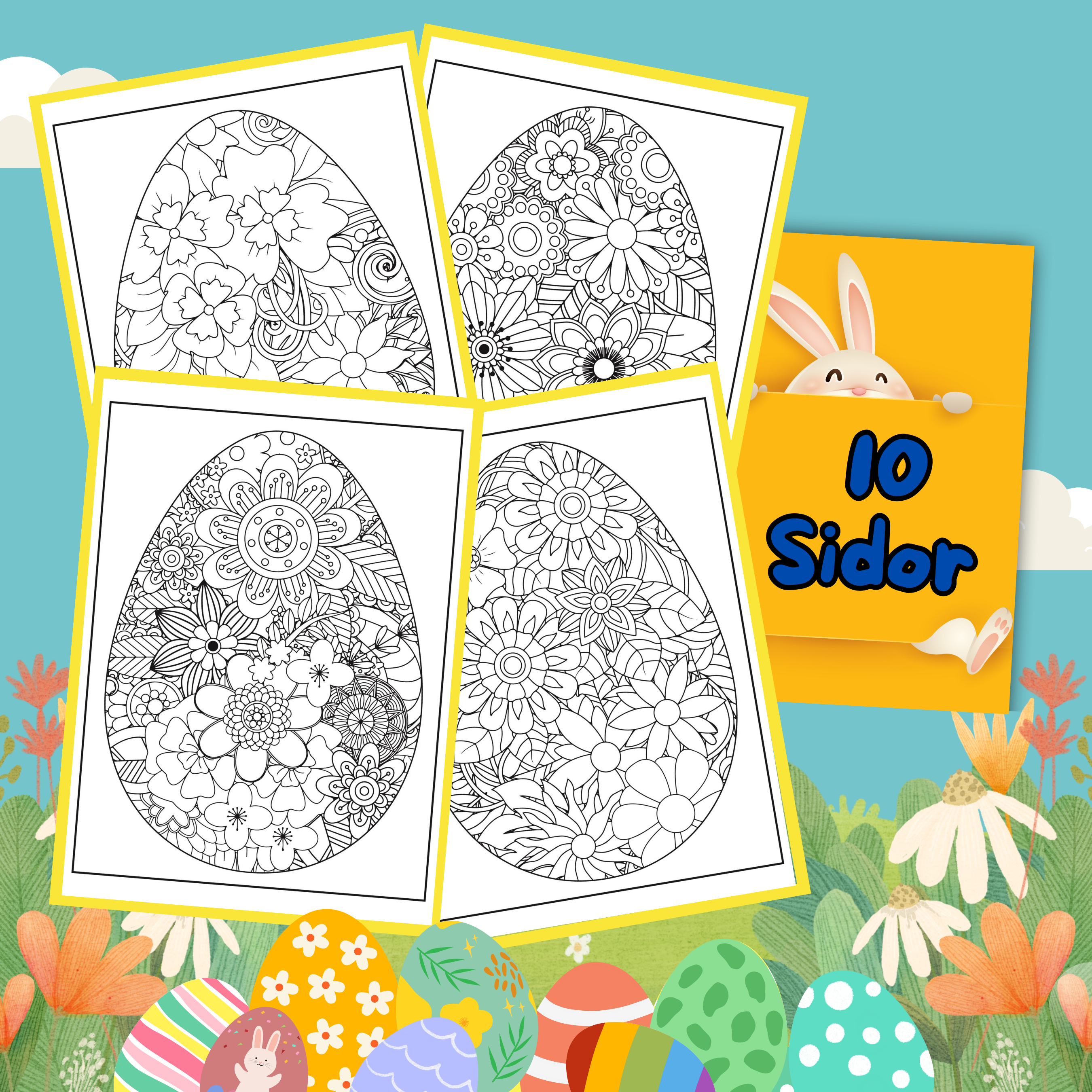 Blommiga Påskägg Nr 4