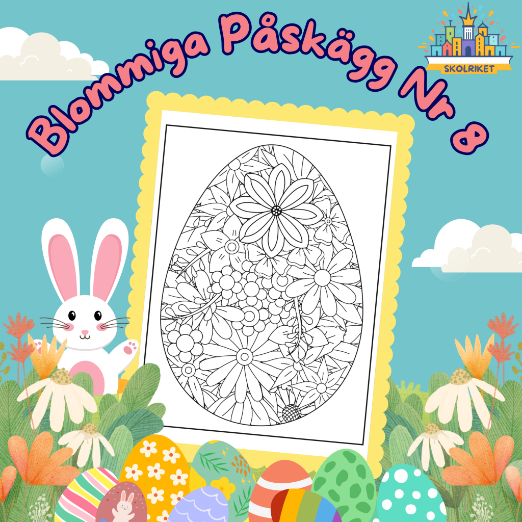 Blommiga Påskägg Nr 8