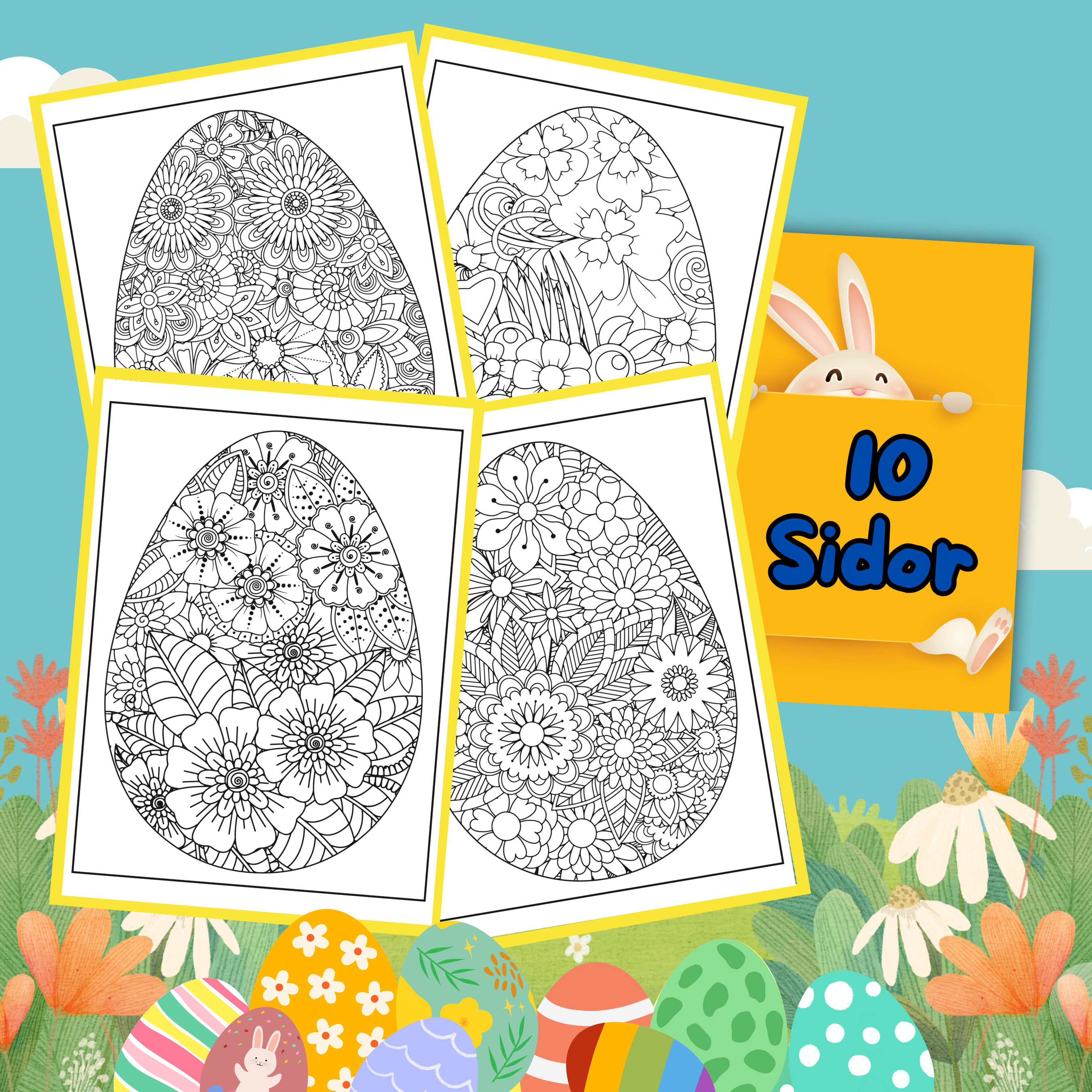 Blommiga Påskägg Nr 9