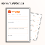 Meny-matte/läsförståelse - bild 3