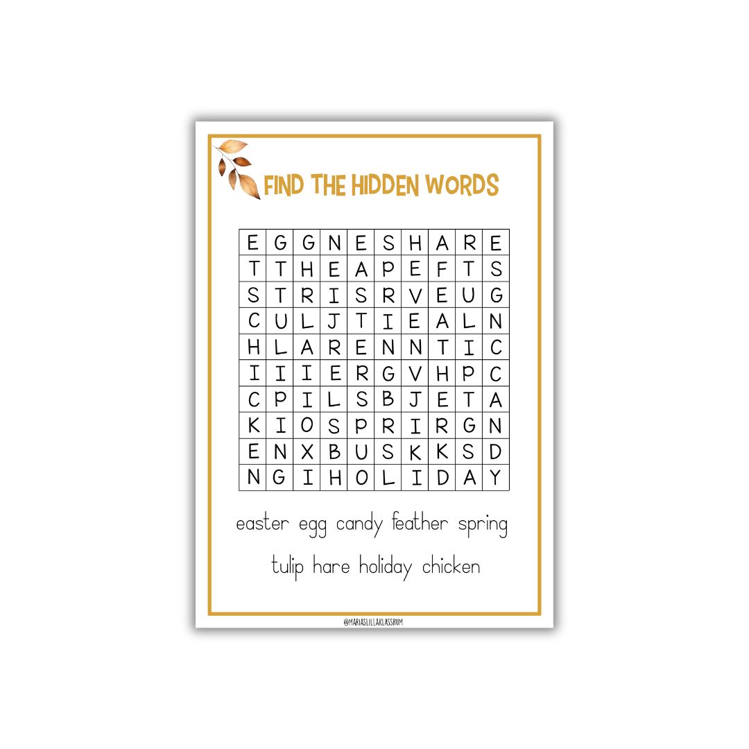 Practice spelling - Easter