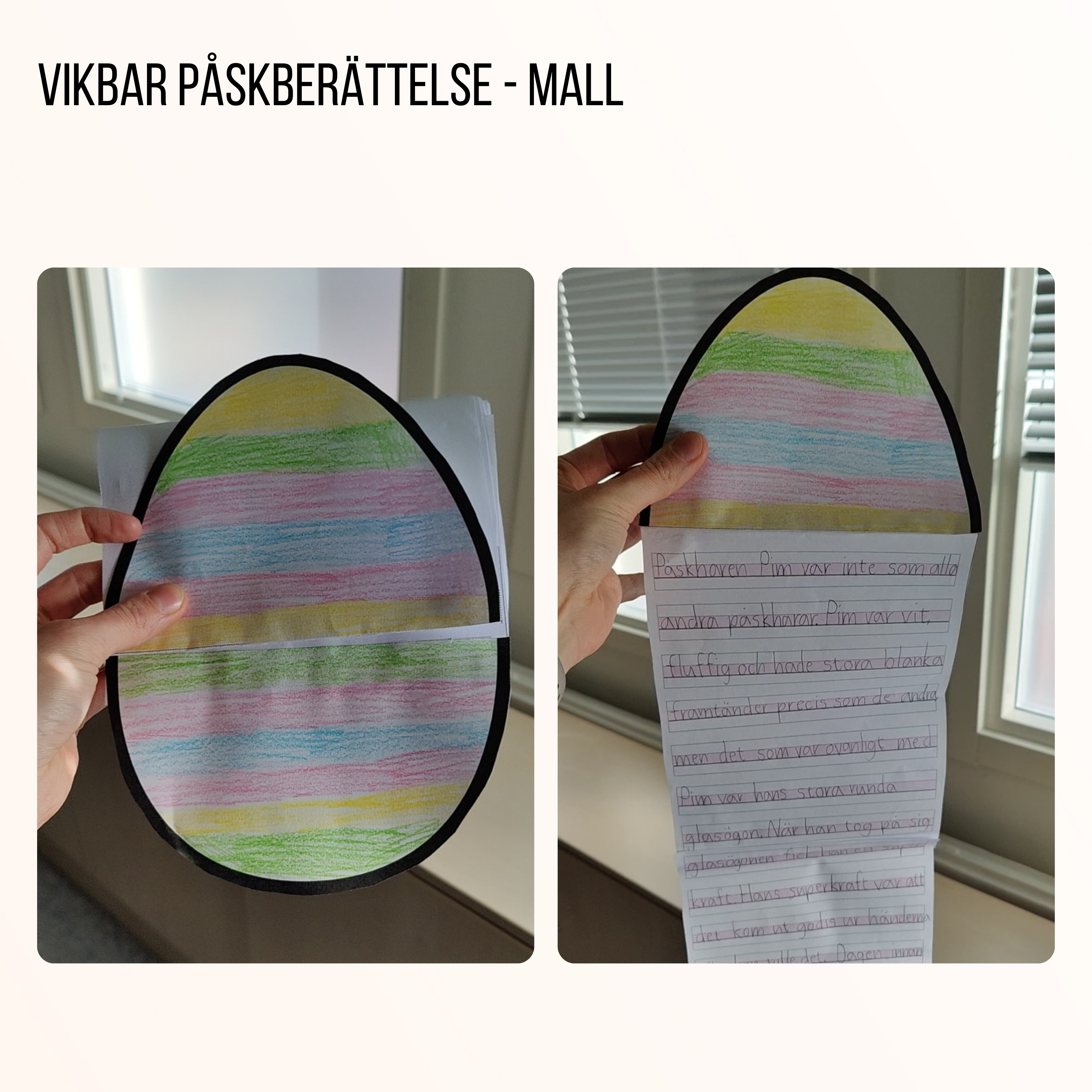 Mall för vikbar påskberättelse