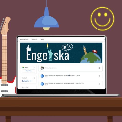 Ämnesskyltar för Google Classroom (rörliga)