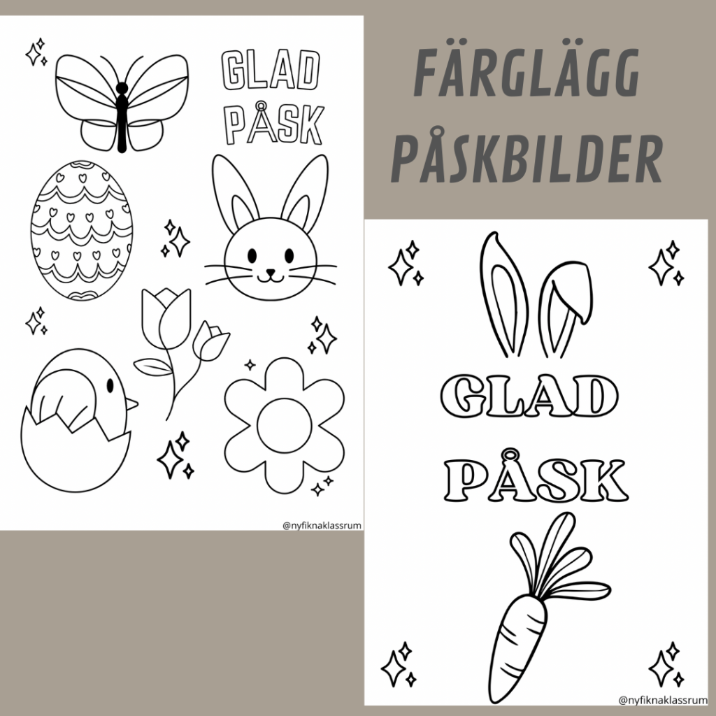 Färglägg påskbilder