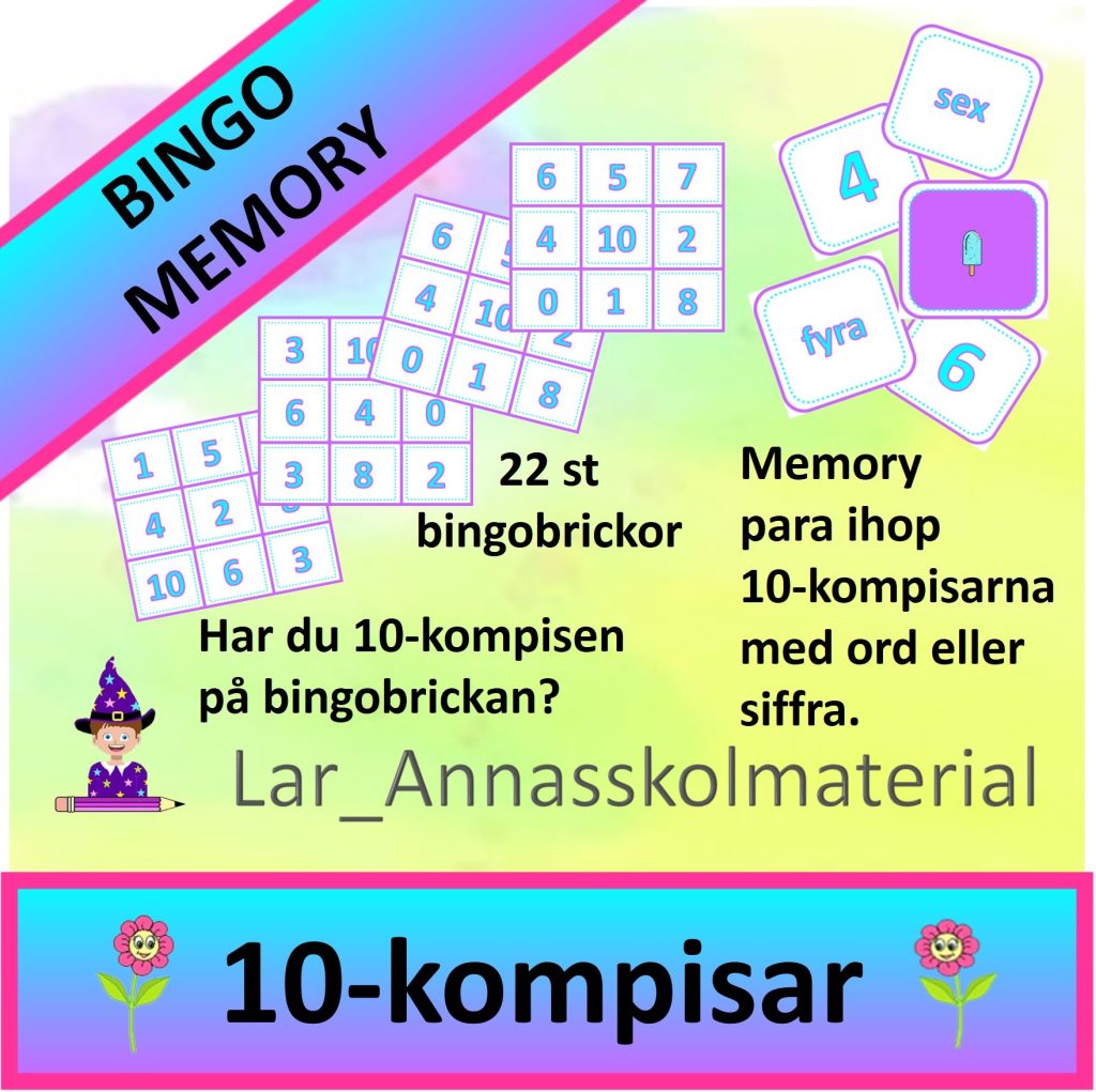 10-Kompisar Bingo och Memory