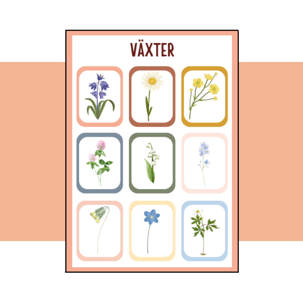 Blommor para ihop memory