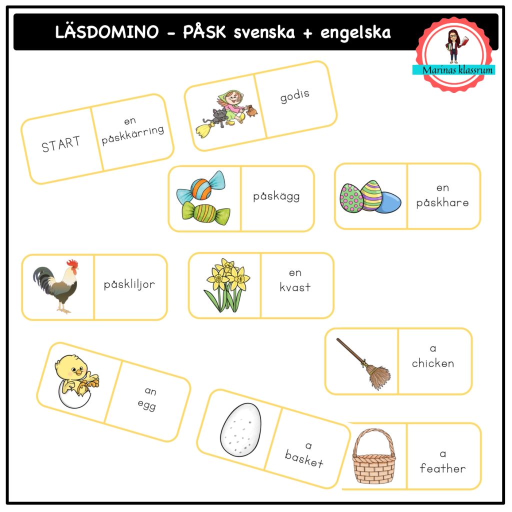 Läsdomino påsken